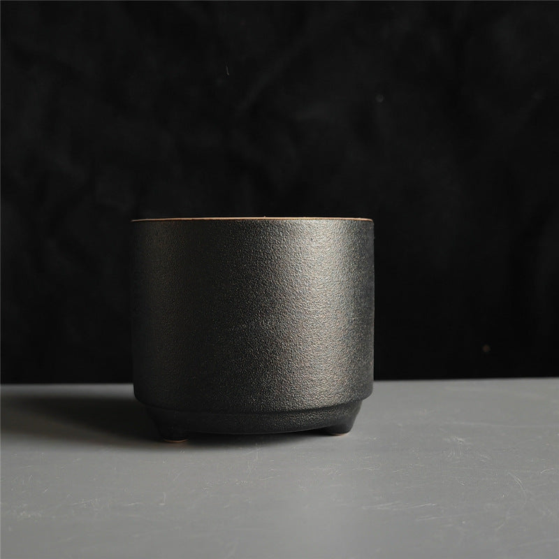 Coarse Pottery Tea Cup Creative Tea Cup Japanese Style Tea Cup Cross-Border Supply Retro Ceramic Master Cup Kung Fu Small Tea Bowl