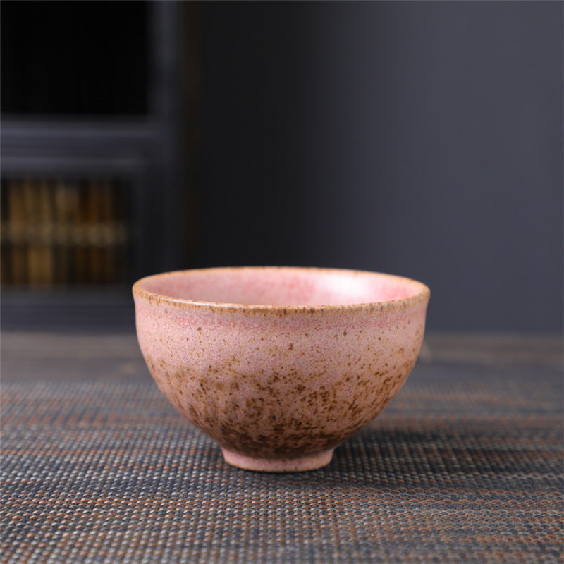 Coarse Pottery Tea Cup Creative Tea Cup Japanese Style Tea Cup Cross-Border Supply Retro Ceramic Master Cup Kung Fu Small Tea Bowl