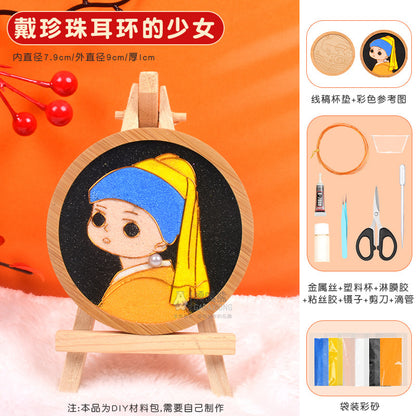 Cloisonné Enamel diy Material Kit Cloisonné Coaster Chinese Style Handmade Team Building Warm-Up Activity Manufacturer Wholesale