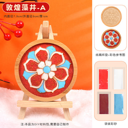 Cloisonné Enamel diy Material Kit Cloisonné Coaster Chinese Style Handmade Team Building Warm-Up Activity Manufacturer Wholesale
