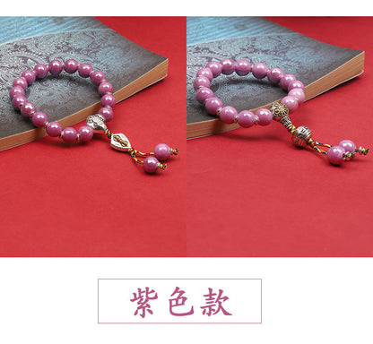 Fragrant Gray Porcelain Bracelet Boutique Men's and Women's Ceramic Bracelet Classic Duobao Macaron Fragrant Gray Colored Glaze Bracelet Get Goods