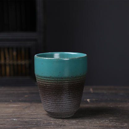 Coarse Pottery Tea Cup Creative Tea Cup Japanese Style Tea Cup Cross-Border Supply Retro Ceramic Master Cup Kung Fu Small Tea Bowl