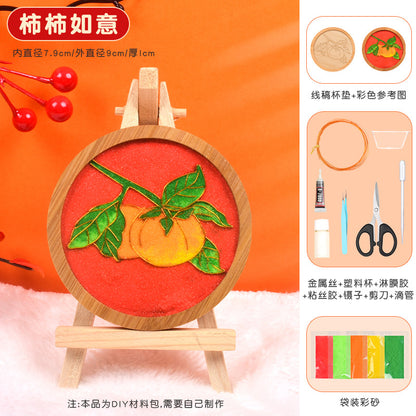 Cloisonné Enamel diy Material Kit Cloisonné Coaster Chinese Style Handmade Team Building Warm-Up Activity Manufacturer Wholesale