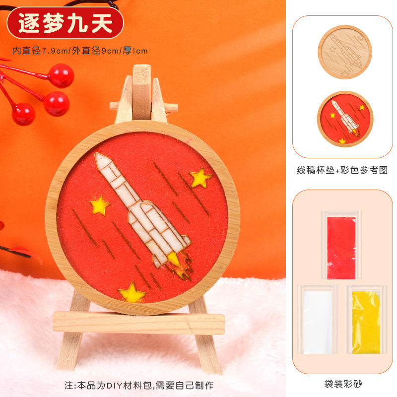 Cloisonné Enamel diy Material Kit Cloisonné Coaster Chinese Style Handmade Team Building Warm-Up Activity Manufacturer Wholesale