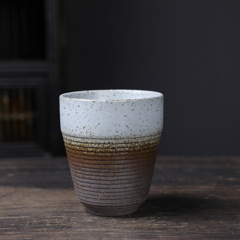 Coarse Pottery Tea Cup Creative Tea Cup Japanese Style Tea Cup Cross-Border Supply Retro Ceramic Master Cup Kung Fu Small Tea Bowl