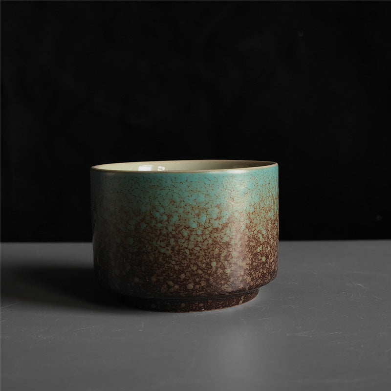 Coarse Pottery Tea Cup Creative Tea Cup Japanese Style Tea Cup Cross-Border Supply Retro Ceramic Master Cup Kung Fu Small Tea Bowl