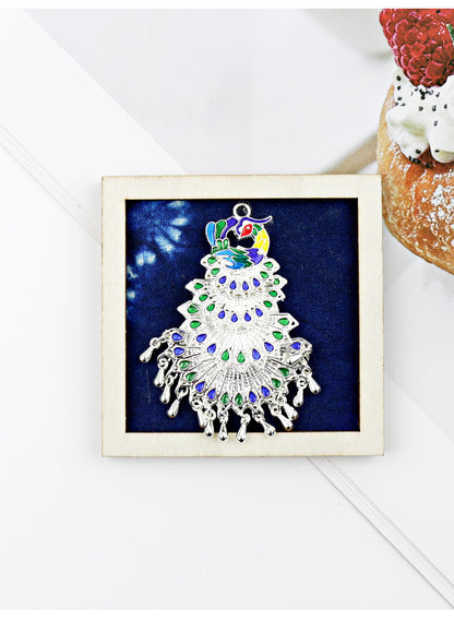 Guizhou Miao Ethnic Cultural Creative Refrigerator Magnet Dai Embroidery Cloth Large and Small Frame Three-Dimensional Phoenix Looking Back Guizhou Tourist Souvenir