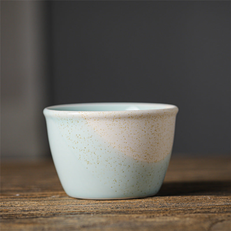 Coarse Pottery Tea Cup Creative Tea Cup Japanese Style Tea Cup Cross-Border Supply Retro Ceramic Master Cup Kung Fu Small Tea Bowl