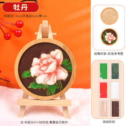 Cloisonné Enamel diy Material Kit Cloisonné Coaster Chinese Style Handmade Team Building Warm-Up Activity Manufacturer Wholesale