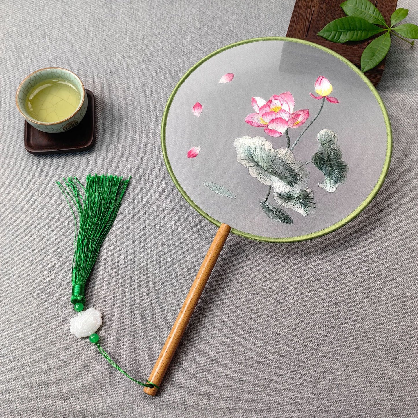 Traditional Fan Suzhou Double-Sided Embroidery Round Fan Dance Special Chinese Style Hanfu Cheongsam Classical Round Fan Summer Fan