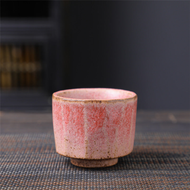 Coarse Pottery Tea Cup Creative Tea Cup Japanese Style Tea Cup Cross-Border Supply Retro Ceramic Master Cup Kung Fu Small Tea Bowl