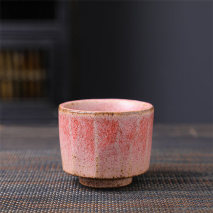 Coarse Pottery Tea Cup Creative Tea Cup Japanese Style Tea Cup Cross-Border Supply Retro Ceramic Master Cup Kung Fu Small Tea Bowl