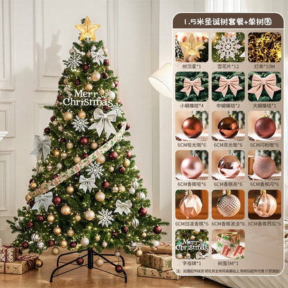 2025New Christmas Tree Dense Home Large Package High-End Christmas Decoration Mall Scene Setup