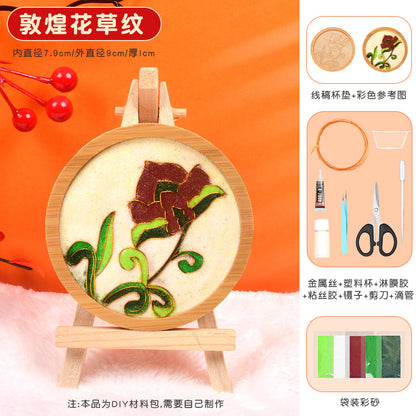 Cloisonné Enamel diy Material Kit Cloisonné Coaster Chinese Style Handmade Team Building Warm-Up Activity Manufacturer Wholesale