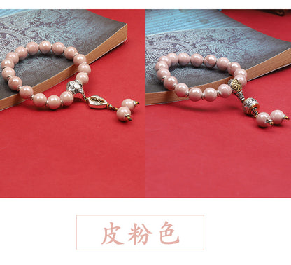 Fragrant Gray Porcelain Bracelet Boutique Men's and Women's Ceramic Bracelet Classic Duobao Macaron Fragrant Gray Colored Glaze Bracelet Get Goods