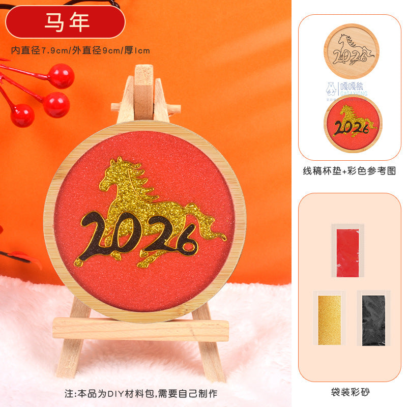 Cloisonné Enamel diy Material Kit Cloisonné Coaster Chinese Style Handmade Team Building Warm-Up Activity Manufacturer Wholesale