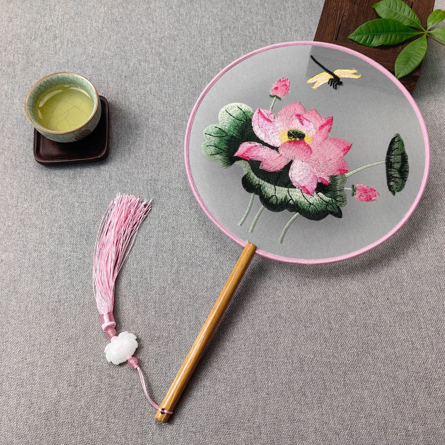 Traditional Fan Suzhou Double-Sided Embroidery Round Fan Dance Special Chinese Style Hanfu Cheongsam Classical Round Fan Summer Fan