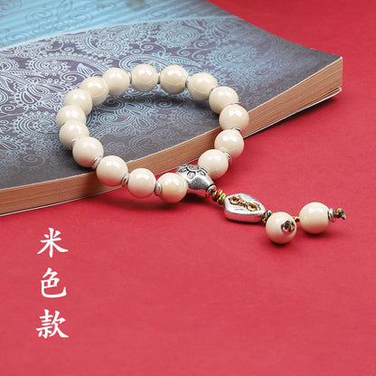 Fragrant Gray Porcelain Bracelet Boutique Men's and Women's Ceramic Bracelet Classic Duobao Macaron Fragrant Gray Colored Glaze Bracelet Get Goods