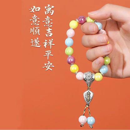 Fragrant Gray Porcelain Bracelet Boutique Men's and Women's Ceramic Bracelet Classic Duobao Macaron Fragrant Gray Colored Glaze Bracelet Get Goods