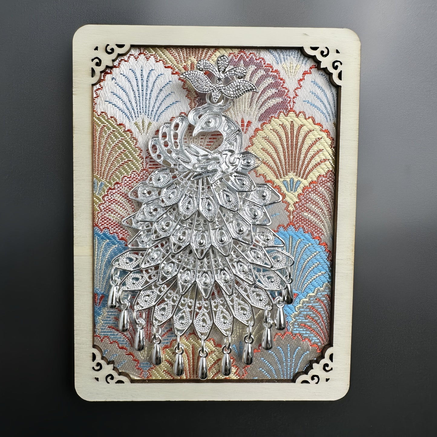 Guizhou Miao Ethnic Cultural Creative Refrigerator Magnet Dai Embroidery Cloth Large and Small Frame Three-Dimensional Phoenix Looking Back Guizhou Tourist Souvenir