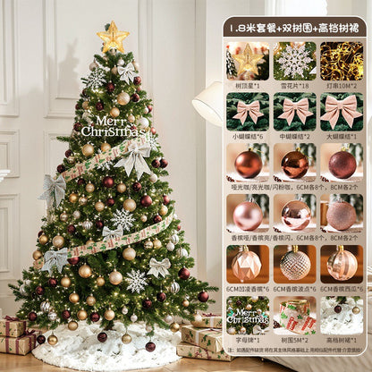 2025New Christmas Tree Dense Home Large Package High-End Christmas Decoration Mall Scene Setup