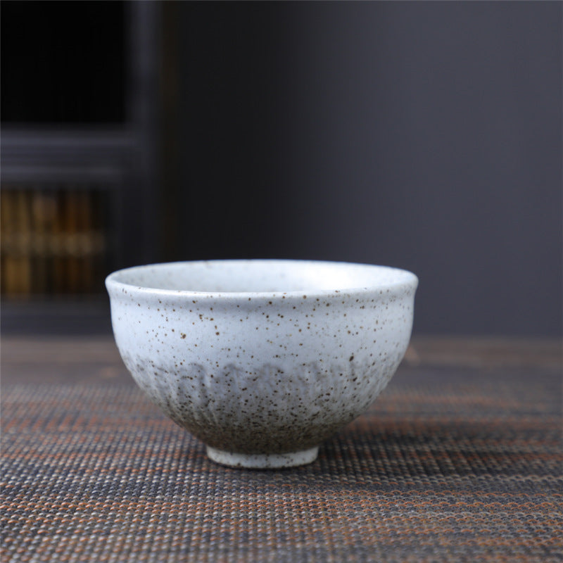 Coarse Pottery Tea Cup Creative Tea Cup Japanese Style Tea Cup Cross-Border Supply Retro Ceramic Master Cup Kung Fu Small Tea Bowl