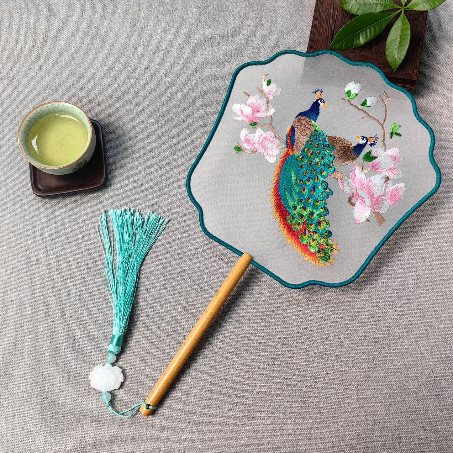 Traditional Fan Suzhou Double-Sided Embroidery Round Fan Dance Special Chinese Style Hanfu Cheongsam Classical Round Fan Summer Fan