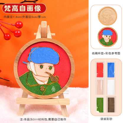 Cloisonné Enamel diy Material Kit Cloisonné Coaster Chinese Style Handmade Team Building Warm-Up Activity Manufacturer Wholesale