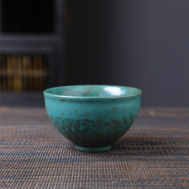 Coarse Pottery Tea Cup Creative Tea Cup Japanese Style Tea Cup Cross-Border Supply Retro Ceramic Master Cup Kung Fu Small Tea Bowl