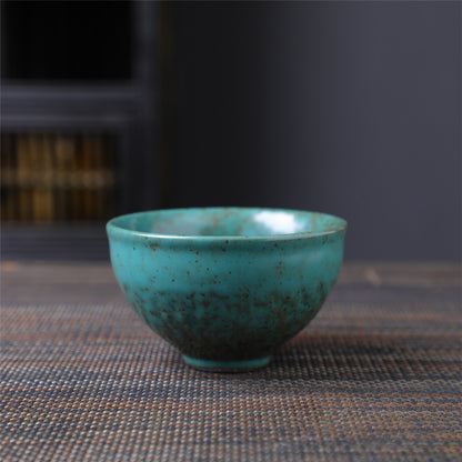 Coarse Pottery Tea Cup Creative Tea Cup Japanese Style Tea Cup Cross-Border Supply Retro Ceramic Master Cup Kung Fu Small Tea Bowl