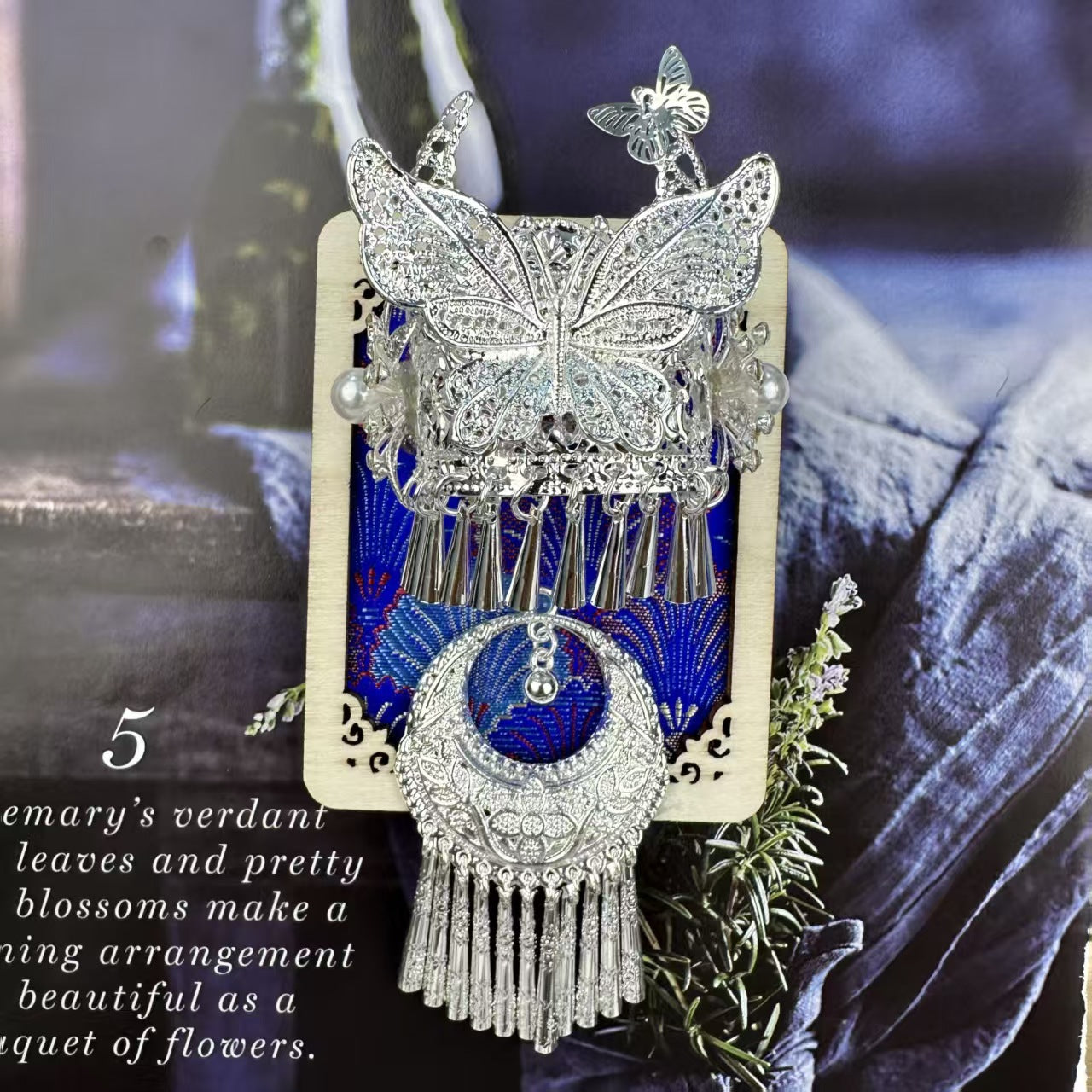 Guizhou Miao Ethnic Cultural Creative Refrigerator Magnet Dai Embroidery Cloth Large and Small Frame Three-Dimensional Phoenix Looking Back Guizhou Tourist Souvenir