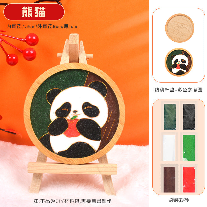 Cloisonné Enamel diy Material Kit Cloisonné Coaster Chinese Style Handmade Team Building Warm-Up Activity Manufacturer Wholesale