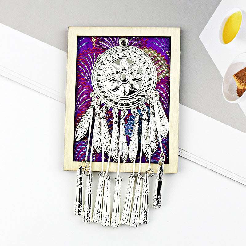 Guizhou Miao Ethnic Cultural Creative Refrigerator Magnet Dai Embroidery Cloth Large and Small Frame Three-Dimensional Phoenix Looking Back Guizhou Tourist Souvenir