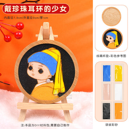 Cloisonné Enamel diy Material Kit Cloisonné Coaster Chinese Style Handmade Team Building Warm-Up Activity Manufacturer Wholesale