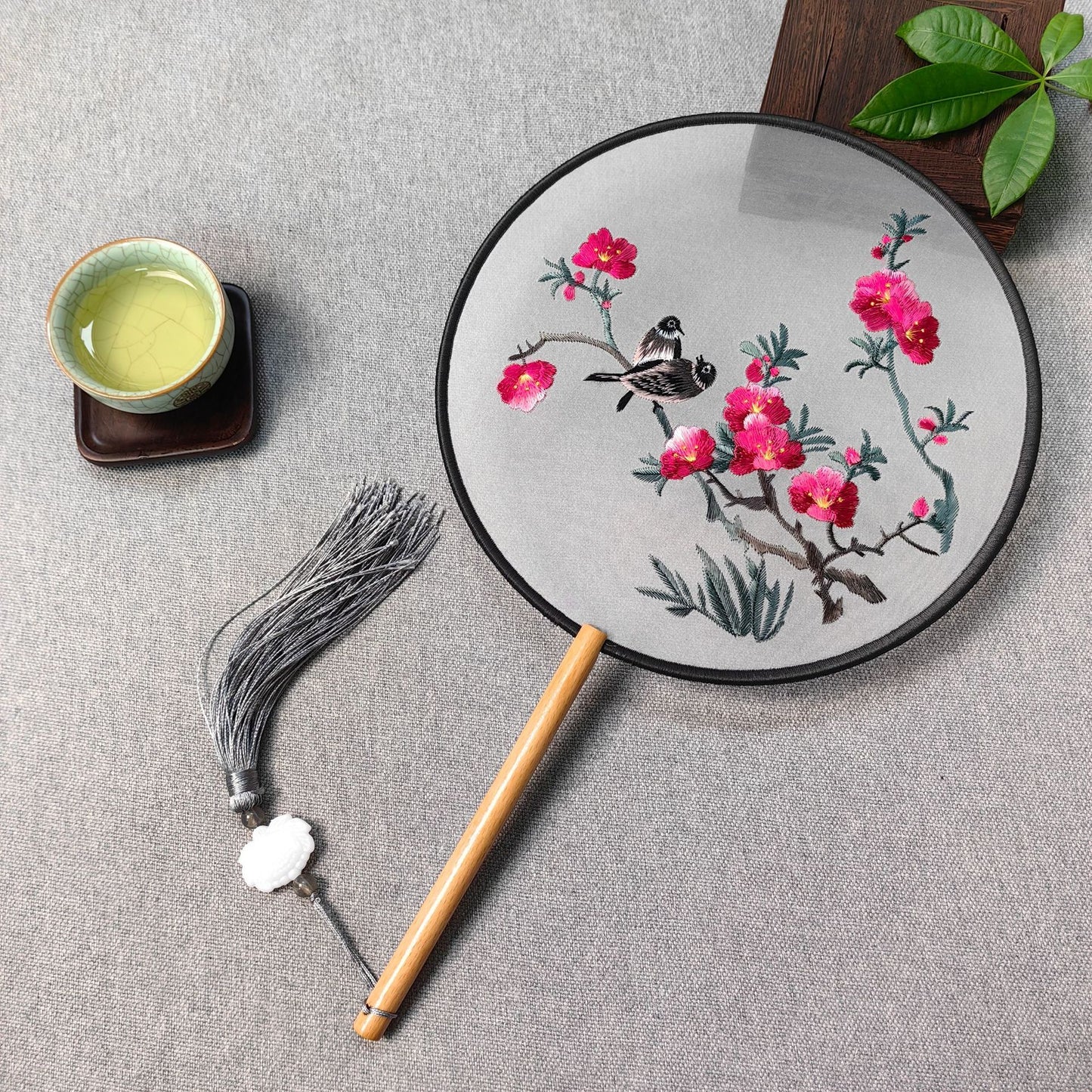 Traditional Fan Suzhou Double-Sided Embroidery Round Fan Dance Special Chinese Style Hanfu Cheongsam Classical Round Fan Summer Fan