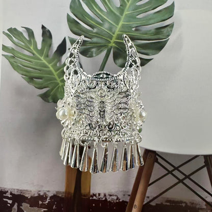 Guizhou Miao Ethnic Cultural Creative Refrigerator Magnet Dai Embroidery Cloth Large and Small Frame Three-Dimensional Phoenix Looking Back Guizhou Tourist Souvenir