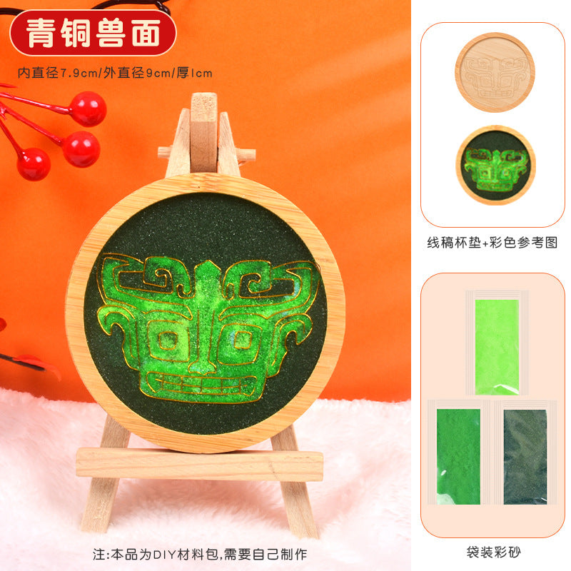 Cloisonné Enamel diy Material Kit Cloisonné Coaster Chinese Style Handmade Team Building Warm-Up Activity Manufacturer Wholesale