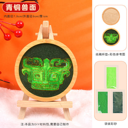 Cloisonné Enamel diy Material Kit Cloisonné Coaster Chinese Style Handmade Team Building Warm-Up Activity Manufacturer Wholesale