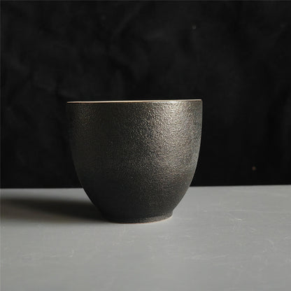 Coarse Pottery Tea Cup Creative Tea Cup Japanese Style Tea Cup Cross-Border Supply Retro Ceramic Master Cup Kung Fu Small Tea Bowl