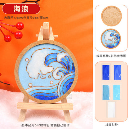 Cloisonné Enamel diy Material Kit Cloisonné Coaster Chinese Style Handmade Team Building Warm-Up Activity Manufacturer Wholesale