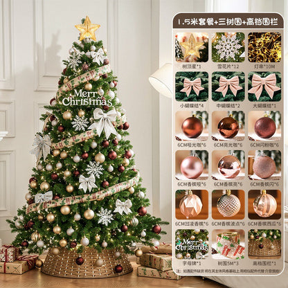 2025New Christmas Tree Dense Home Large Package High-End Christmas Decoration Mall Scene Setup