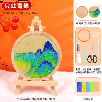 Cloisonné Enamel diy Material Kit Cloisonné Coaster Chinese Style Handmade Team Building Warm-Up Activity Manufacturer Wholesale